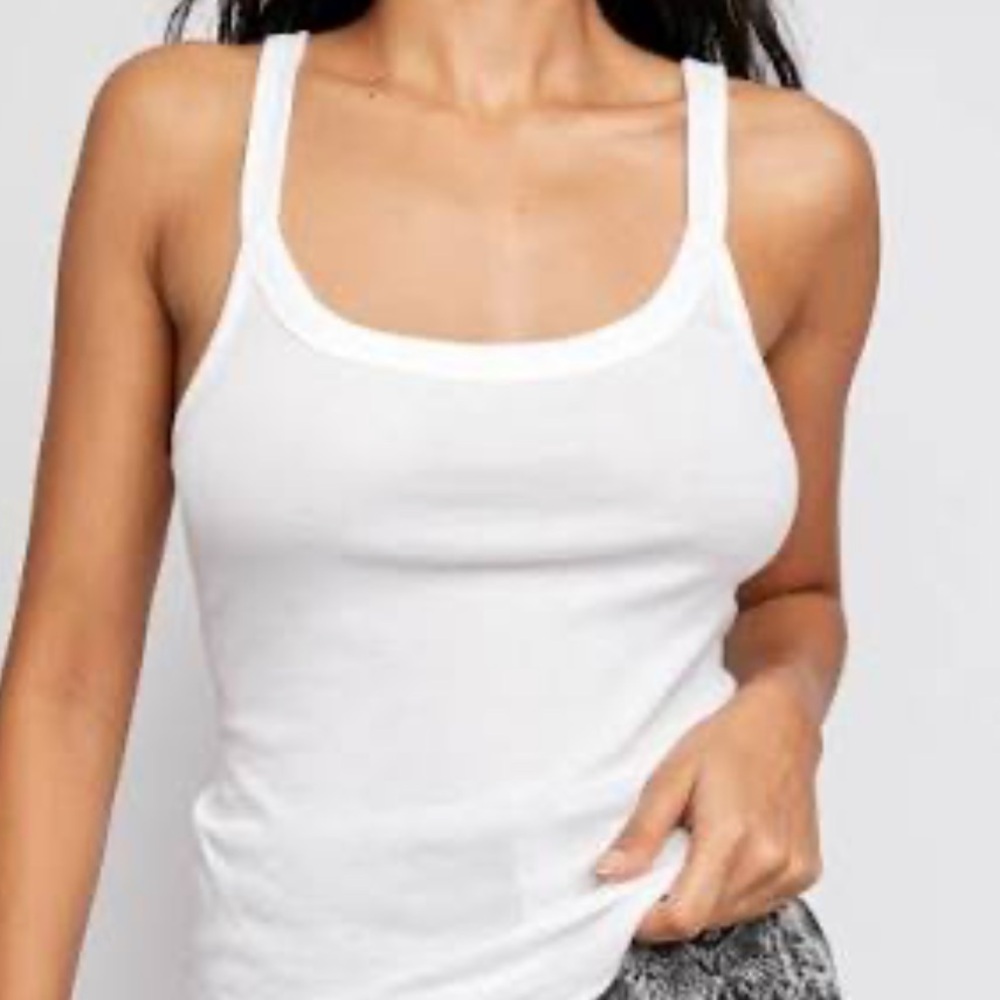 NWT FREE PEOPLE alia tank in optic white size small